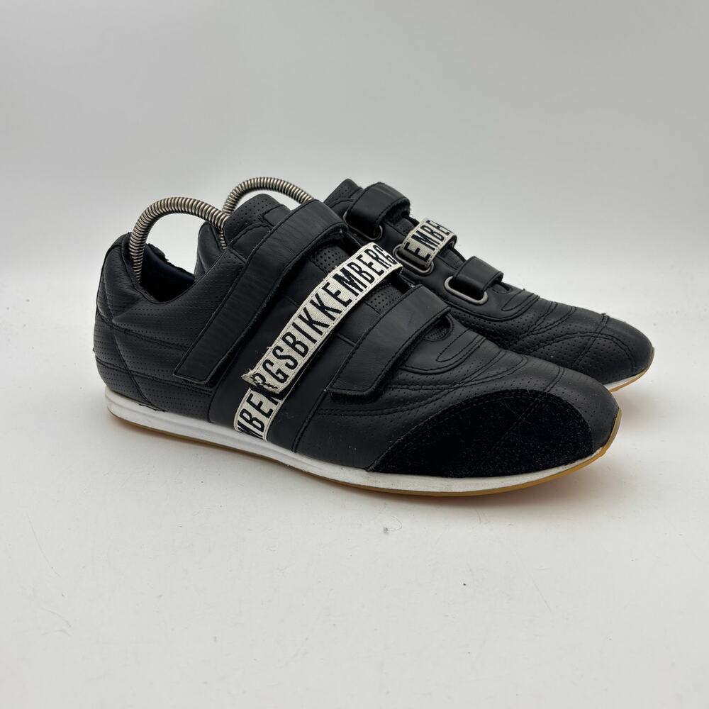 VTG Bikkembergs Bannon Perforated Leather Sneakers Men's 10.5 Strap Shoes